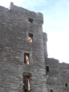 The keep, with an example of an angle turret, typical of castles in Scotland and the Borders