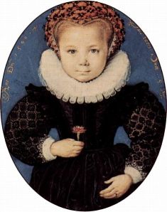 Five-year-old child wearing a ruff, 1590
