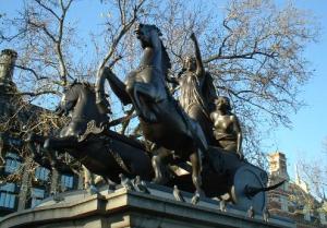 Statue of Boudicca at Westminster Bridge, London